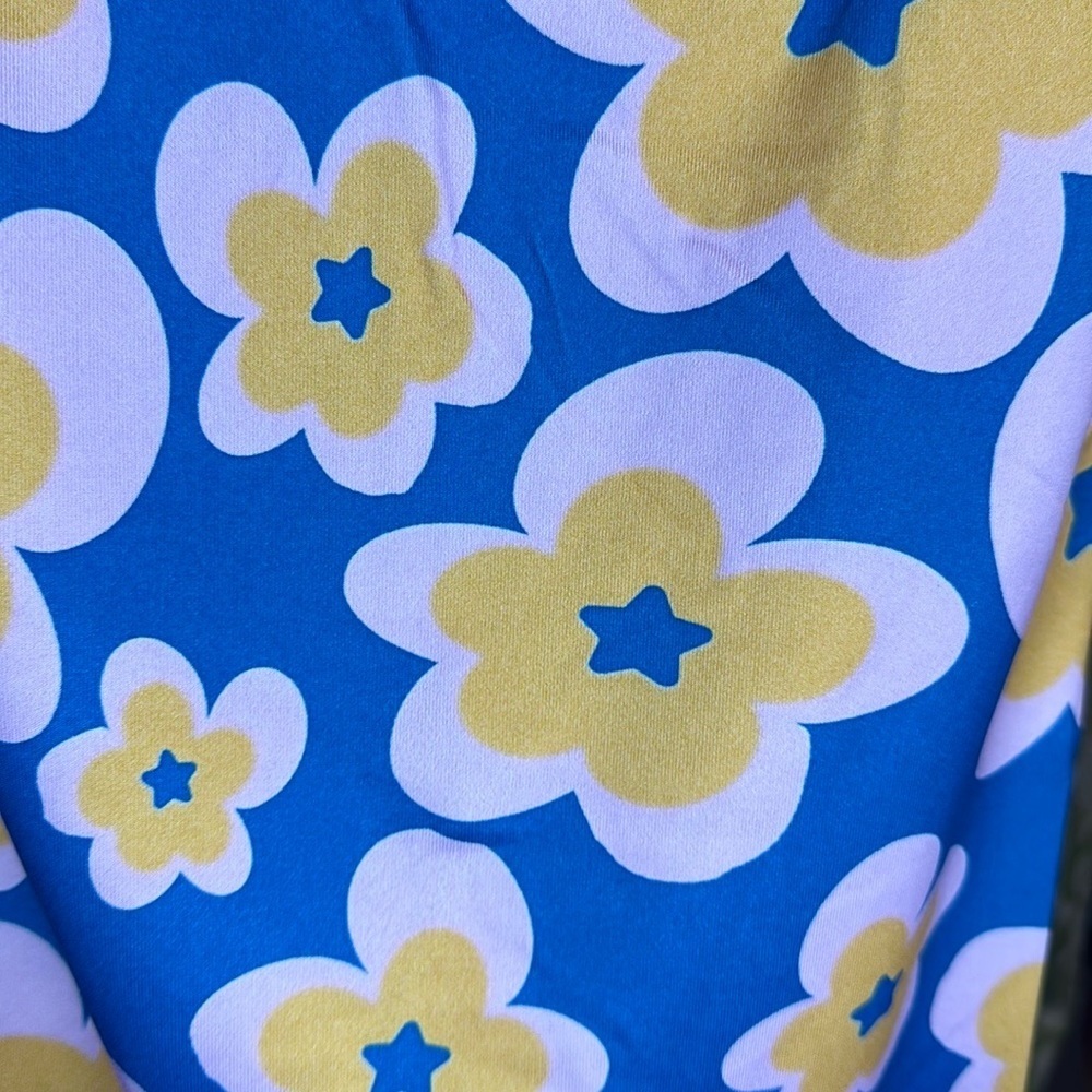 NWT PRINCESS POLLY- SIZE 12 Orange and blue floral mini skirt - Picture 3 of 3